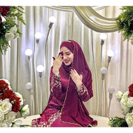 VEIL/SHAWL SULAM CHIFFON MAROON READY STOCK VEIL SULAM KLASIK