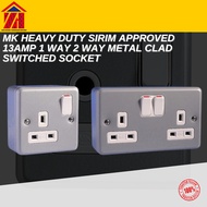 L MALL MK HEAVY DUTY SIRIM APPROVED 13AMP 1 WAY 2 WAY METAL CLAD SWITCHED SOCKET