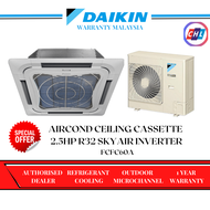 DAIKIN (AUTHORISED DEALER) AIRCOND CEILING CASSETTE  2.5HP R32 SKYAIR INVERTER FCFC60A-DAIKIN WARRANTY MALAYSIA