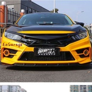 CIVIC FC450 BUMPER DIFFUSER FRONT LIP Glossy Black 3 section