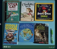Stick cat/Charlotte's Web/Middle School/Eerie/Angry Birds/ Usborne Children's Encyclopedia英文故事書