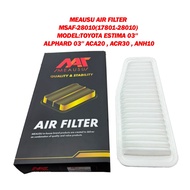 MEAUSU AIR FILTER  MSAF-28010(17801-28010)  MODEL:TOYOTA ESTIMA 03'' , ALPHARD 03'' ACA20 , ACR30 , 