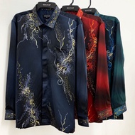 【Ready Stock】 (New Release) Bentop Baju Batik Kemeja Long Sleeve Baju Batik Lengan Panjang Slim Fit 