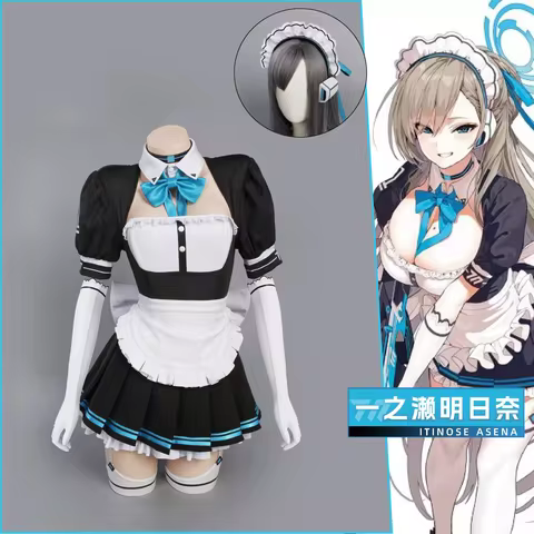 COWOWO Blue Archive Ichinose Asuna Cosplay Costume Cos Game Anime Party Uniform Hallowen Play Role C