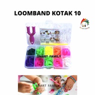 Mainan Gelang Karet Loom Band Rainbow Mainan Merajut Gelang Karet 10 kotak