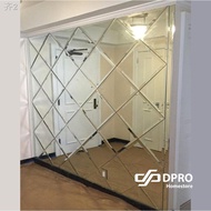Home &amp; LivingSelf Adhensive Diamond Mirror Bevel Deco Wall Cermin Dinding