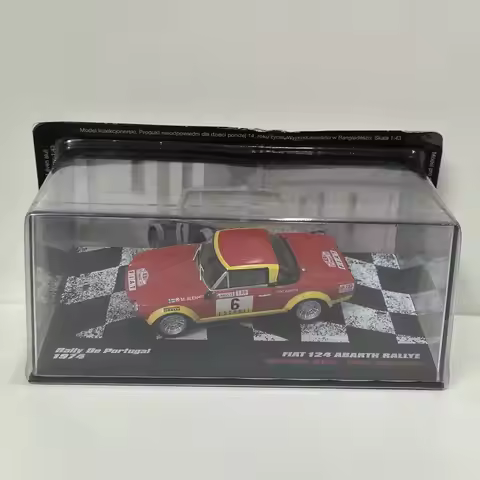 Diecast IXO 1/43 Scale FIAT 124 ABARTH # 6 1974 Q7 Racing Alloy Car Model