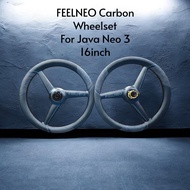FeelNeo Carbon Tri-Spoke Wheelset | For Java Neo Trifold Bike 16'' 349