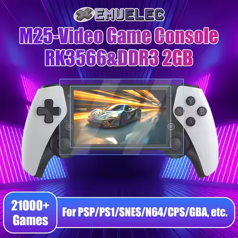 M25 Game Console With 21000+Games For PSP/PS1/SNES/N64/CPS/GBA EmuELEC System 4.3'' Retro Game Conso
