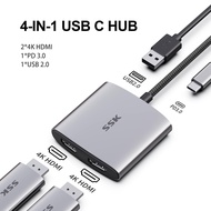 SC302 SSK Dual HDMI HUB 4K 60Hz USB C HUB 4 In 1 Laptop Docking Station Splitter Multiple with USB P