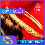 Bely Jewel Year Of The Tiger 2022 [Ready Stock/Onsale] Cod 18K Gold Pawnable Saudi Gold Original Bracelet For Women Hypoallergenic Bracelet Ring For Women Set Korean Bracelet For Women Fashion Bracelet Jewelry Gold Pawnable Sale Wedding Accessories Set Pa