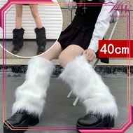 Fur Leg Warmer 40cm Winter Leg Warmer Women Cute Warmer Leg Socks Fake Fur