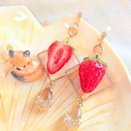 【水果】草莓耳環 | 食物飾物 | 微縮飾物