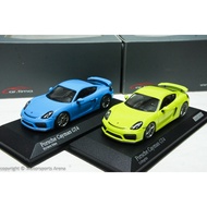 1: 43 Minichamps Porsche Cayman GT4 981 Coupe 2015 Blue/Green