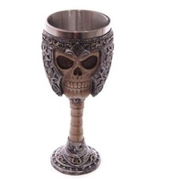 1PC Retro Gothic Skeleton Arm Goblet High-foot Mug Skull Chalice Claw Goblet Magic Antique Glass Win