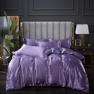 exinshangmao Satin Duvet Cover Rayon Quilt Full Twin King Size 228x228  No Pillowcase Bedding Set