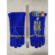 MAX BLUE PROTECTION GLOVES / MAXBLUE BLUE 14" LEATHER WELDING GLOVES