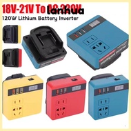 LANHUA 1Pcs Battery Inverter, 18V 20V To 220V Dual Plug Smart Transformer, Multifunctional Household