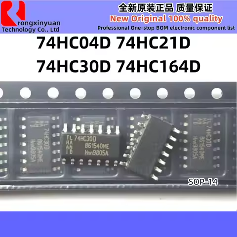 10Pcs 74HC04D 74HC21D 74HC30D 74HC164D SOP-14 74HC04 74HC21 74HC30 74HC164 100% New imported origina