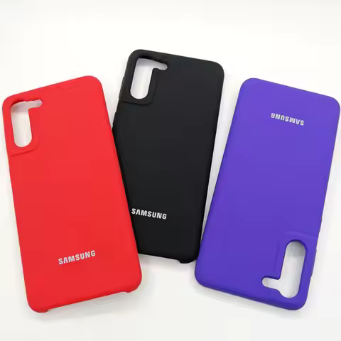 For Samsung Galaxy S21 Plus Ultra S21+ case Silky Liquid Silicone Case Soft-Touch Back Protective Co