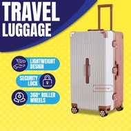 Luggage Bag Travel Bagasi Besar 30 32 34 inch Luggage Large Capacity Hard Case Heavy Duty TSA Combin