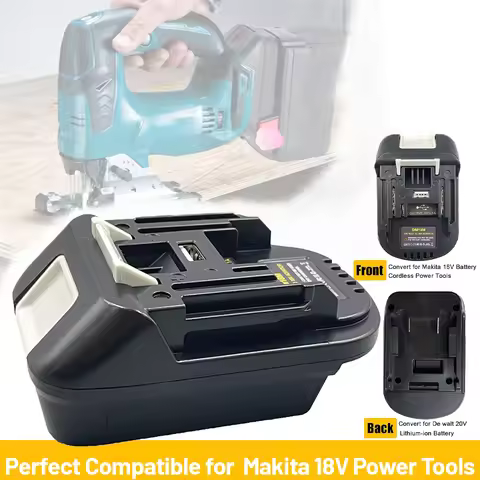 DM18M Battery Adapter Compatible for Dewalt 18v-20v Lithium Batteries Work Compatible with FOR Makit