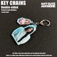 ILLIT Not cute anymore Acrylic Keychain – YUNAH MINJU MOKA WONHEE IROHA Cartoon Style Keyring
