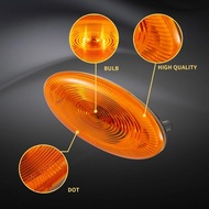 2 pcs Hood Marker Light Front Side Marker Light Assembly Yellow Amber Side Lamp with Blub Fits for P