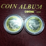 2 keping koin asing 10 Yuan China 2023 bimetal