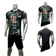 Quần áo đá banh Bayern màu đen xanh 2025 CÓ IN ẤN