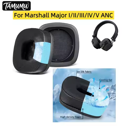 Replacement Cooling Gel Ear Pads For Marshall Major I/II/III/IV/V ANC Gaming Headphones Tamum