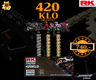 โซ่ RK 420 KLO o-ring 120ข้อ มีให้เลือกหลากหลายสี RK Takasago โซ่สีเหล็ก โซ่สีทอง โซ่คุณภาพจากญี่ปุ่