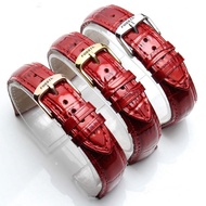 Fossil/Fossil Watch Band Genuine Leather Cowhide Red Patent Leather Bright 14 16 17 18 20mm Women's Bracelet