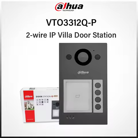 Dahua 2-Wire 2MP Doorbell 4 Buttons Aluminum Alloy Video Intercom Camera Built-in Card Reader IP65 &