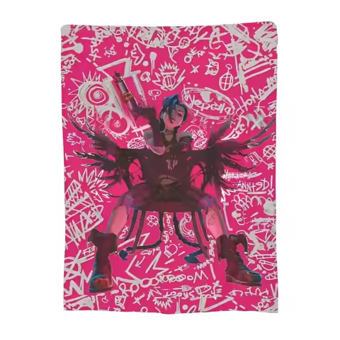 Arcane Jinx Art Book Pink Cover Wool Blanket Novelty Throw Blankets for Bed Sofa Couch 125*100cm Bed