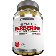 Natuspur Premium Berberine HCL Plus Ceylon Cinnamon 1400mg – Berberine HCI Root Supplement