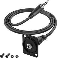 MEIRIYFA 3.5mm TRRS to D-Type Panel Mount Audio Extension Cable,3.5mm 1/8" TRRS Male to D-Type Femal