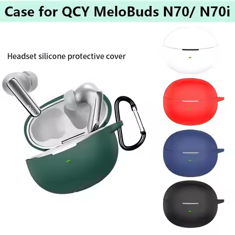 Case for QCY MeloBuds N70i/N70 Cover Silicone Protective Sleeve Cover for QCY MeloBuds N70 Earphone 