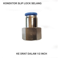 Slip Lock Connector Size 8mm Thread In 1/2 Inch