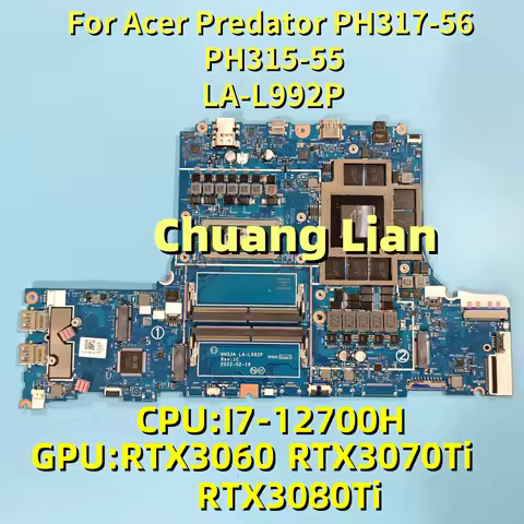 LA-L992P For Acer Nitro 5 AN515-58 Laptop Motherboard with i7-12700H CPU RTX3060/RTX3070Ti/RTX3080Ti