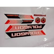 Polygon Transparent UV Bike sticker