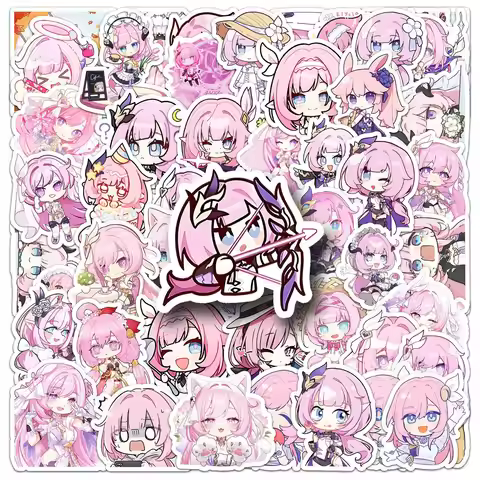 50PCS Elysia Stickers Honkai Impact Graffiti Stickers DIY Diary Phone Case Handmade Scrapbook Aesthe
