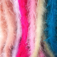 1.8Meters/Pcs Colorful Ostrich Feather Boa Wedding Decoration Dance Apparel Feather Strip Shawl Ostr