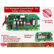 D13 Autogate Control Panel / Board - For Arm Type Swing / Folding Gate Motor (Old model - D8 Board) Autogate Spare Parts