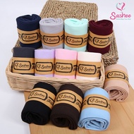 [1 PASANG] KAOS KAKI SASHEE JEMPOL POLOS Kaos Kaki Wanita Hijab Muslimah Murah Size M Termurah Murah Diskon Haji Umroh Warna Kulit Polos dll Size M Pendek Panjang Sebetis Nilon Nylon Pilihan Hitam Putih Krem Cream Sock Kaus Kaki Kauskaki Skin Series