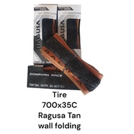 TIRE 700X35C, 700X28C RAGUSA AND CLASSIC 700X40/50C FOLDING TAN WALL, 25C FOLDING BLACK