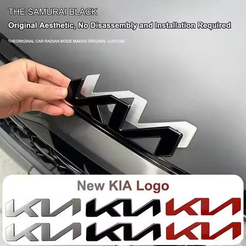 2Pcs Car Front Head Hood Bonnet Emblem Rear Trunk Logo Stickers KIA K9 Sportage Niro K5 Carnival EV6
