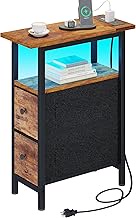 TRIFEBLE Side Table, Rustic Brown SHST061BR