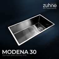 ZUHNE Single Bowl Kitchen Sink Undermount or Flush Top Mount (Modena 16-Gauge Stainless Steel Kitchen Basin Bundle with Accessories)