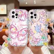 For IPhone 17 16 11 Pro 13 15 7Plus Pro Max 8 6 6s XR XS Cute Floral Butterfly Case